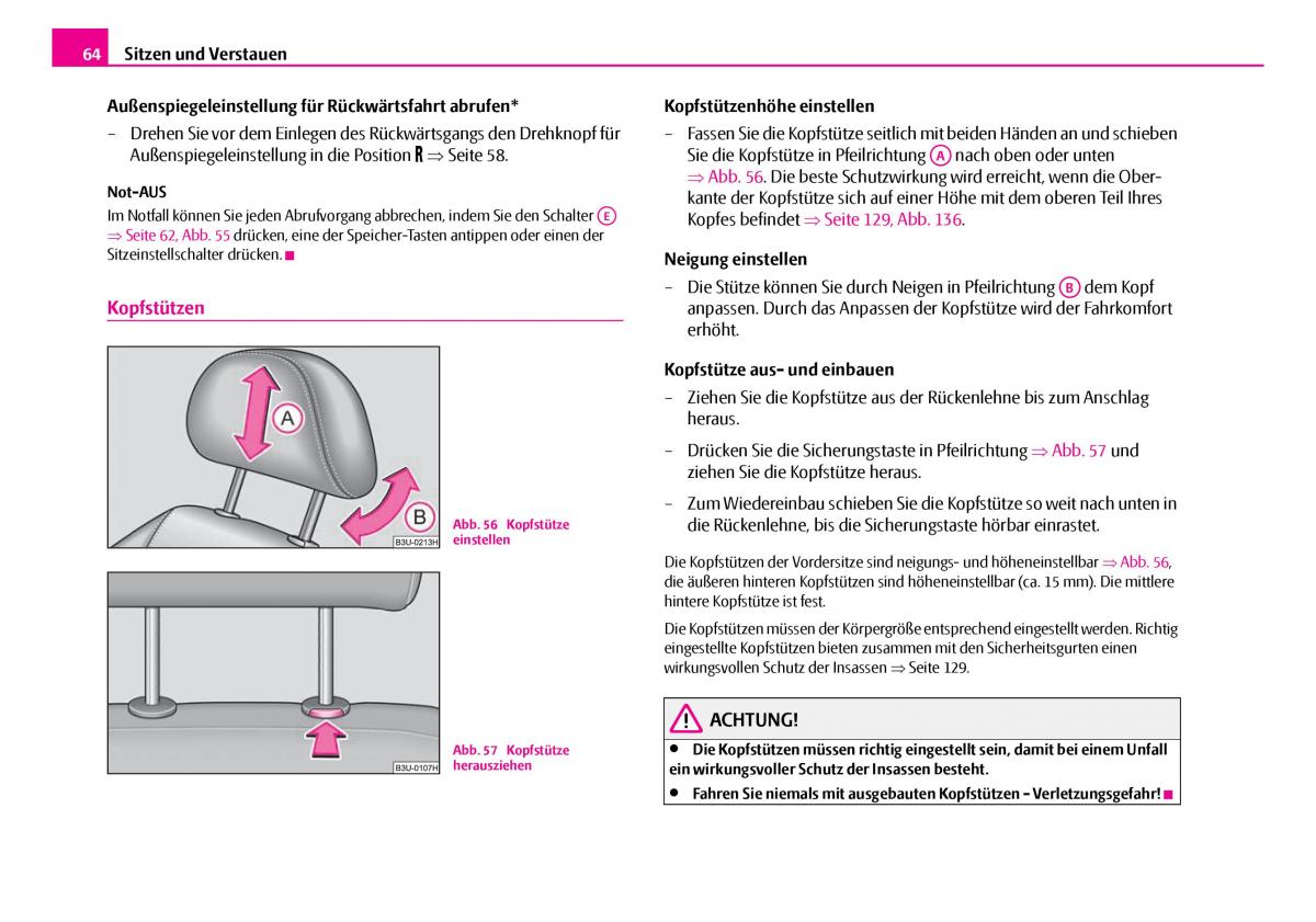 Skoda Superb I 1 Handbuch / page 65