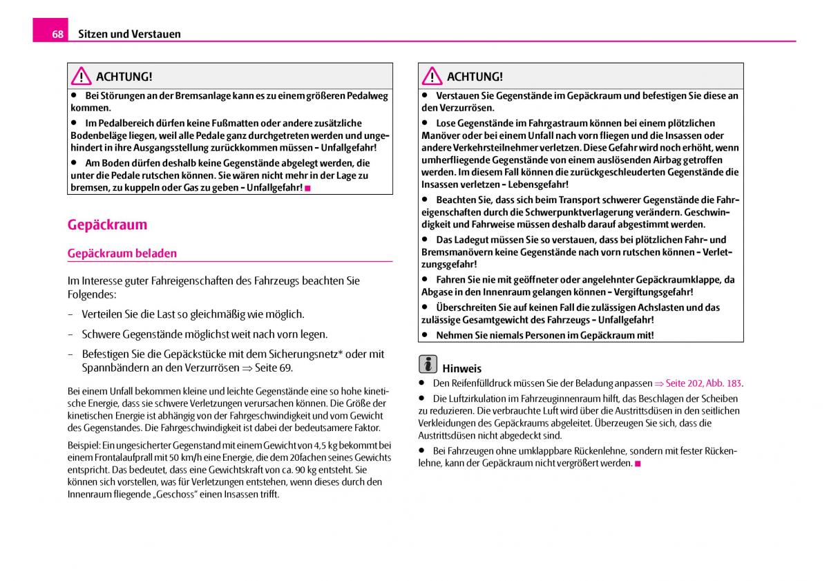 Skoda Superb I 1 Handbuch / page 69