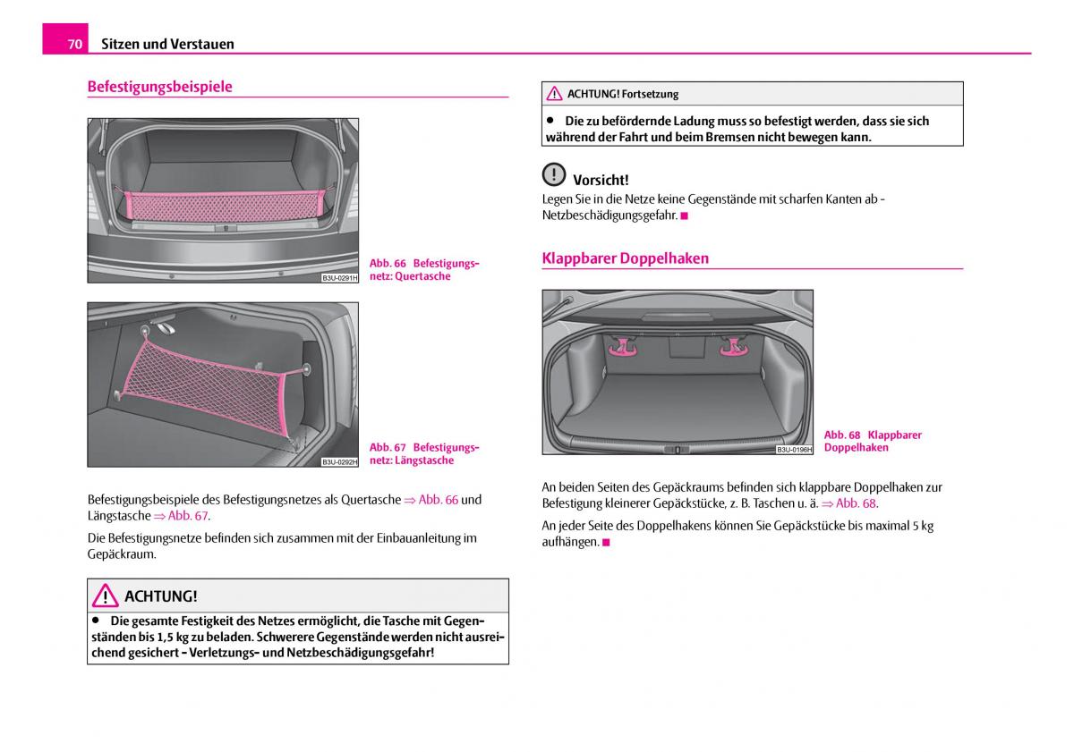 Skoda Superb I 1 Handbuch / page 71