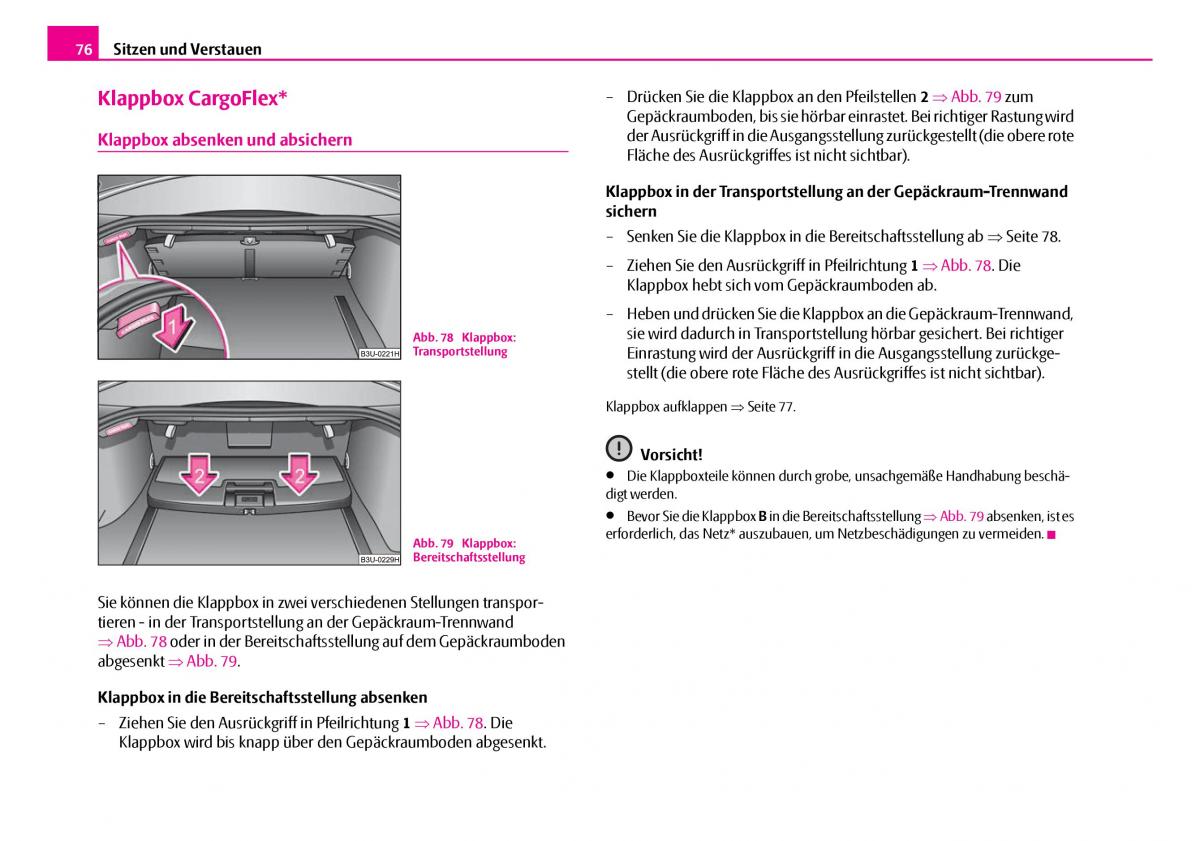 Skoda Superb I 1 Handbuch / page 77