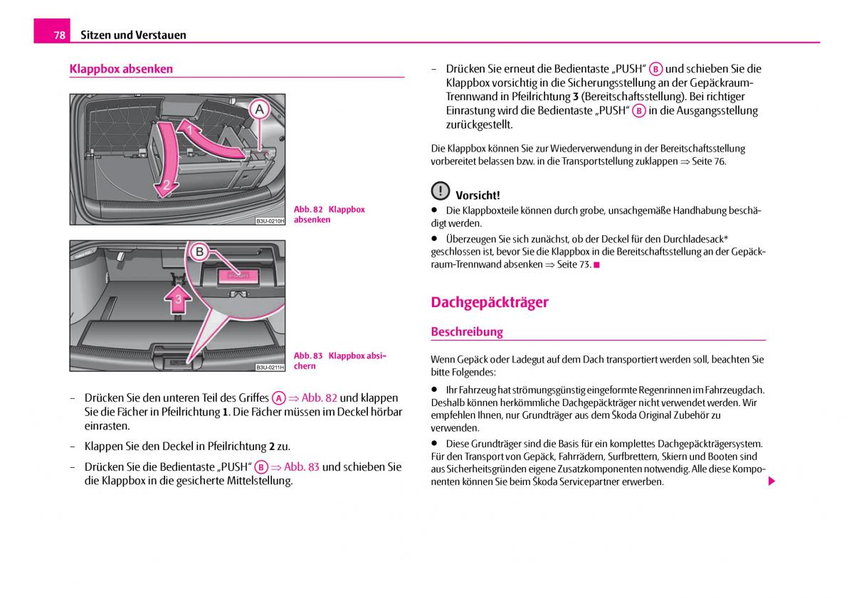 Skoda Superb I 1 Handbuch / page 79