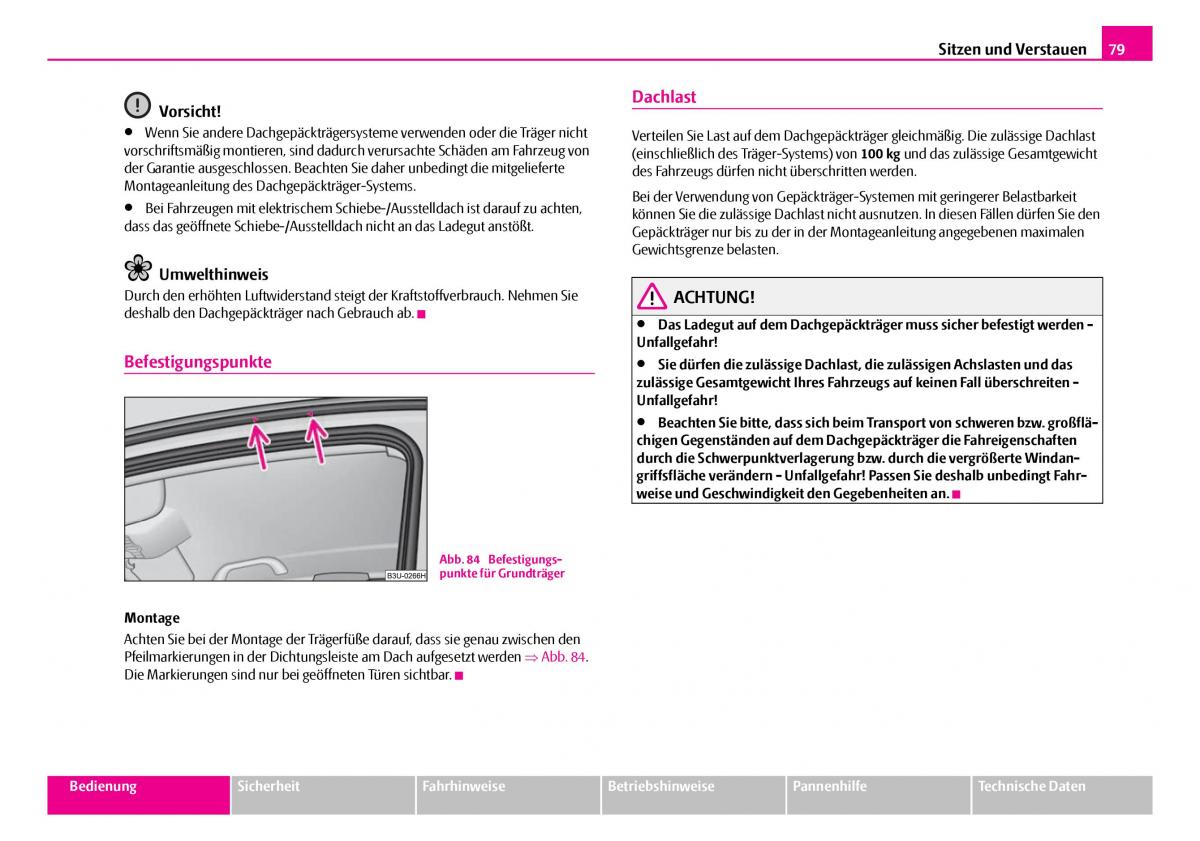 Skoda Superb I 1 Handbuch / page 80