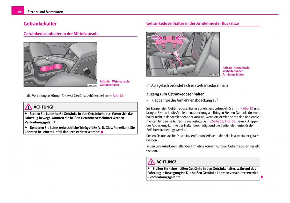 Skoda Superb I 1 Handbuch / page 81