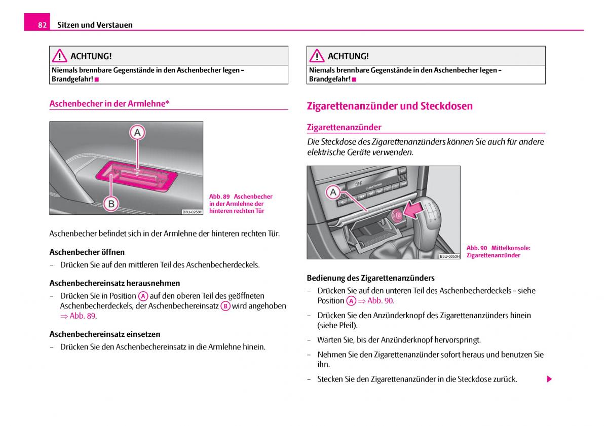 Skoda Superb I 1 Handbuch / page 83