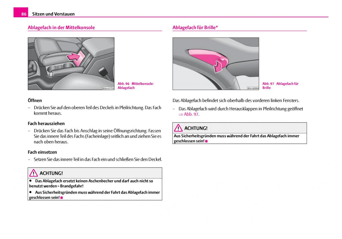 Skoda Superb I 1 Handbuch / page 87