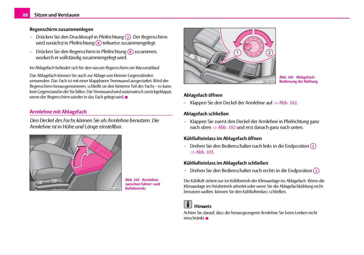 Skoda Superb I 1 Handbuch / page 89