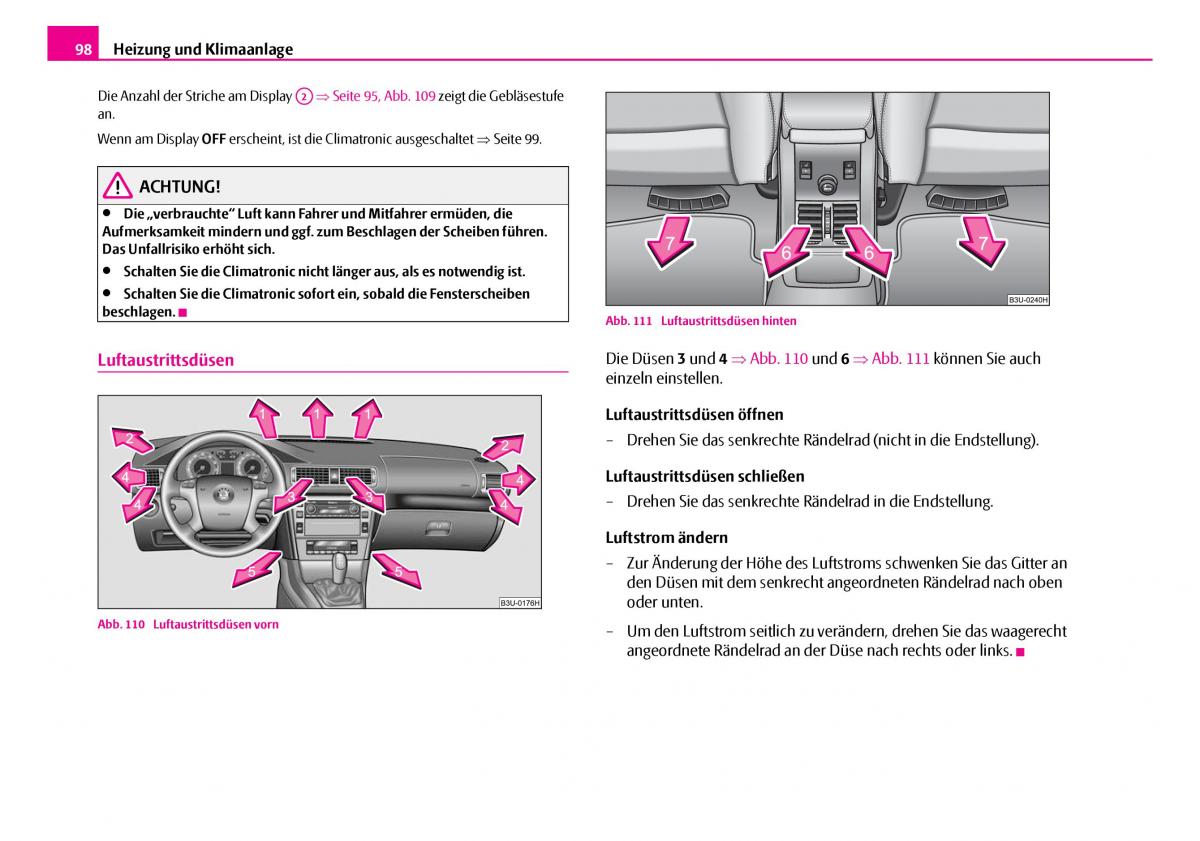 Skoda Superb I 1 Handbuch / page 99