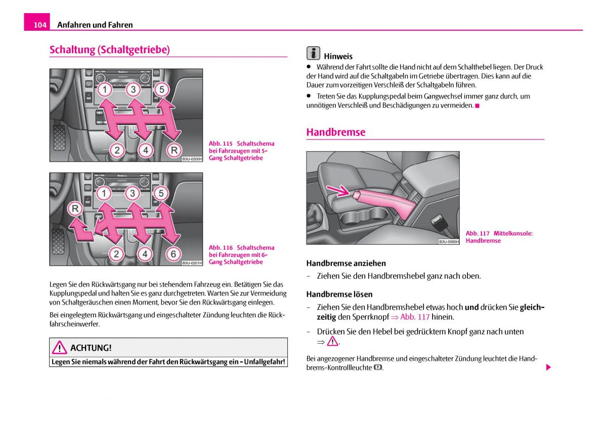 Skoda Superb I 1 Handbuch / page 105