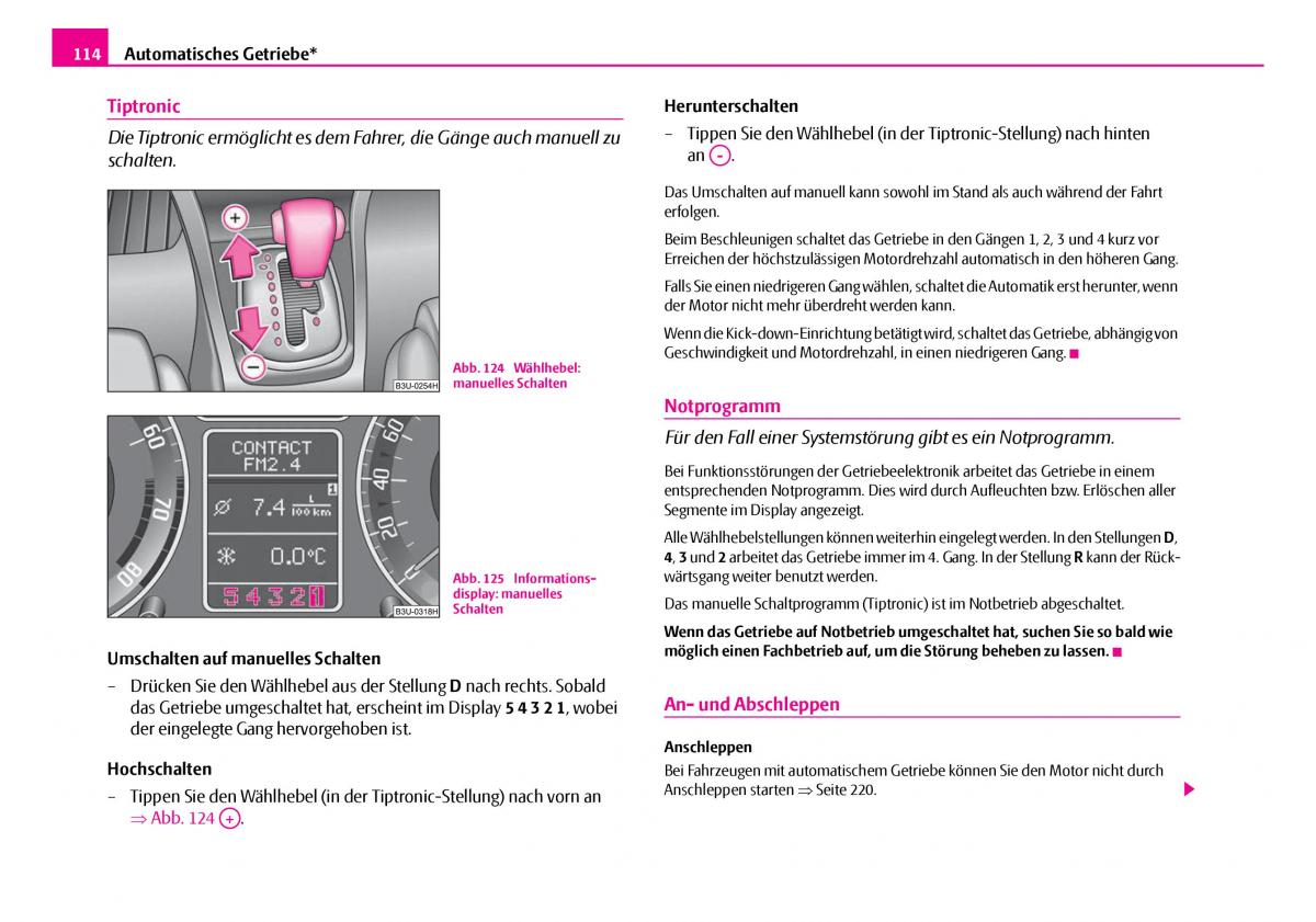 Skoda Superb I 1 Handbuch / page 115