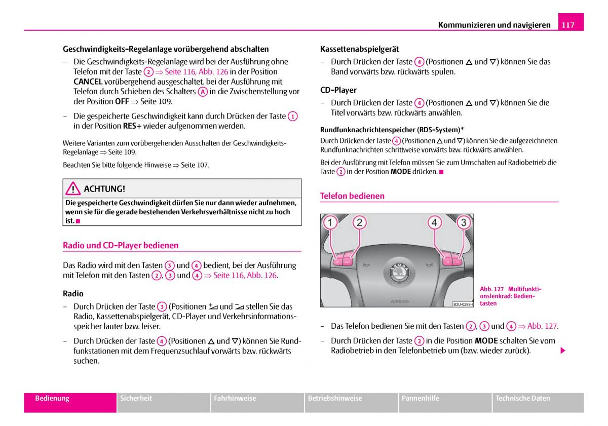 Skoda Superb I 1 Handbuch / page 118