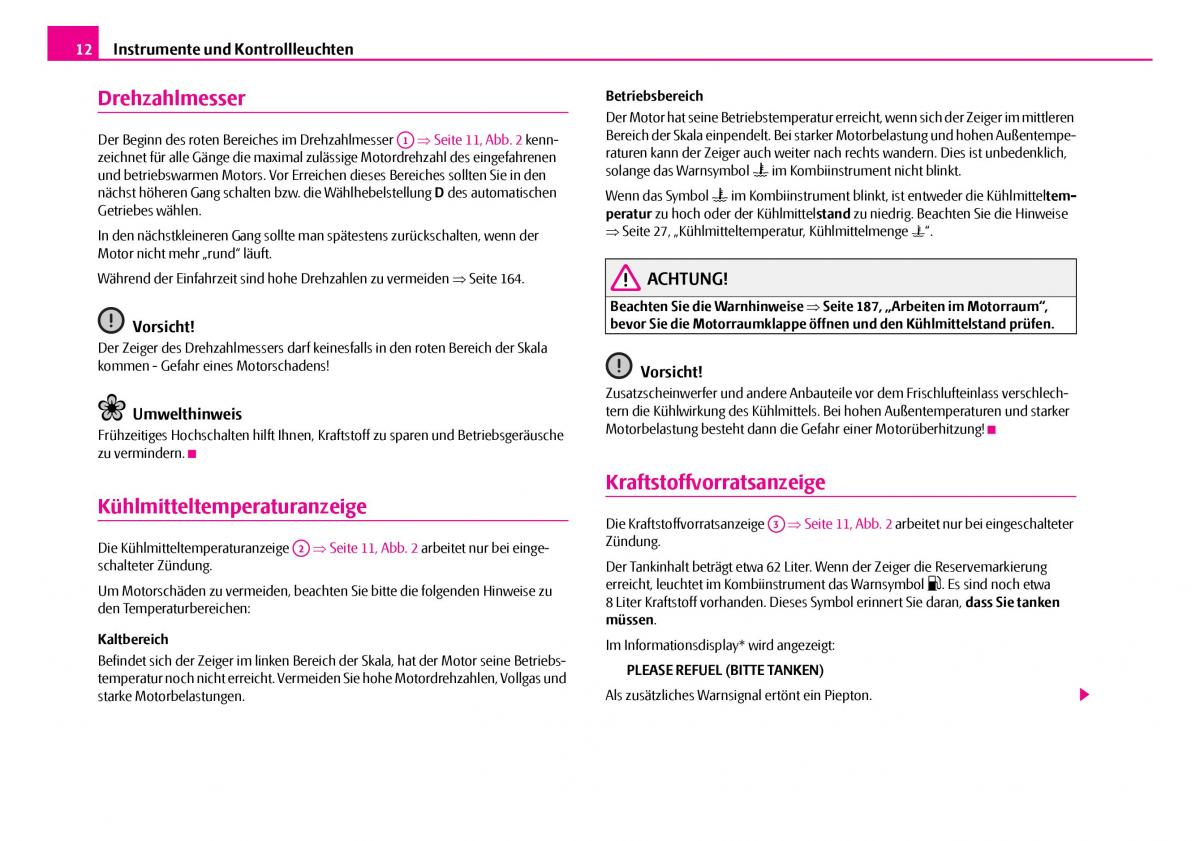 Skoda Superb I 1 Handbuch / page 13