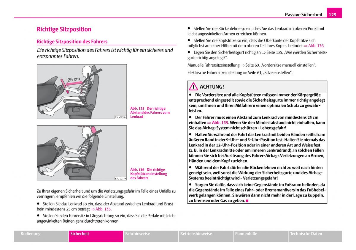 Skoda Superb I 1 Handbuch / page 130