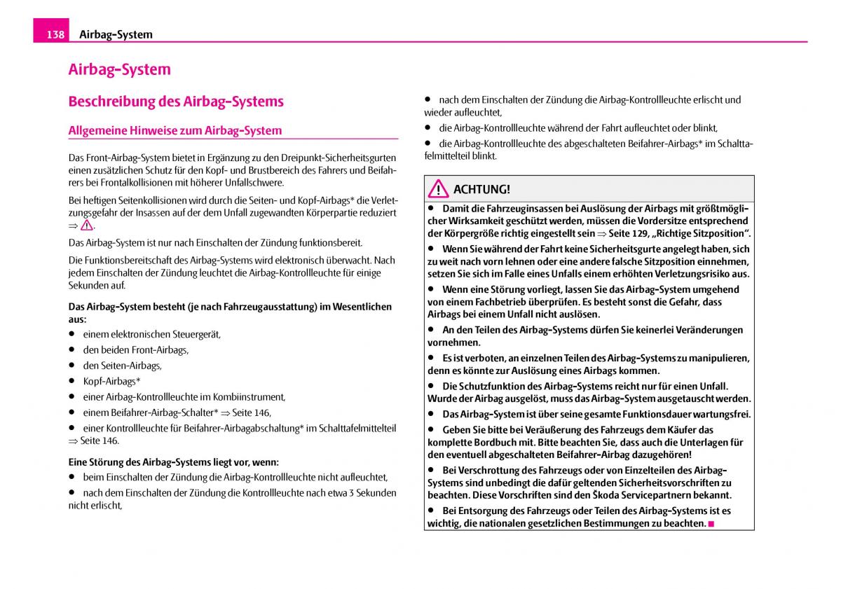 Skoda Superb I 1 Handbuch / page 139