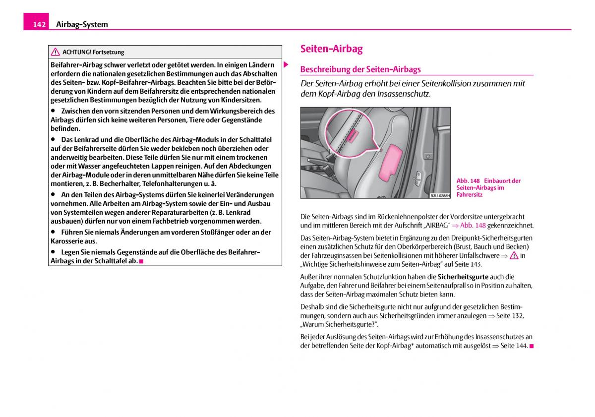 Skoda Superb I 1 Handbuch / page 143