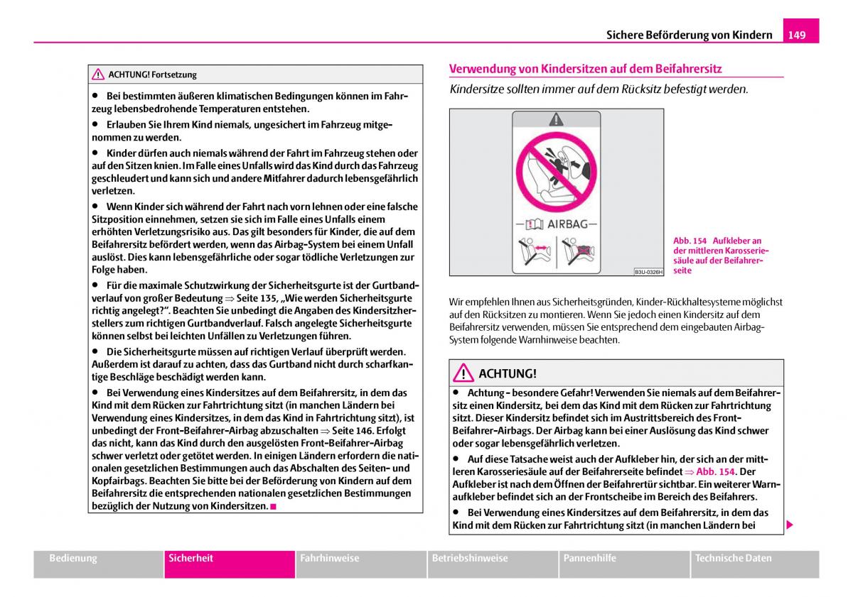 Skoda Superb I 1 Handbuch / page 150