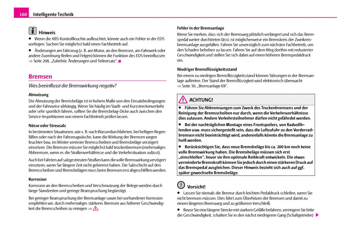 Skoda Superb I 1 Handbuch / page 161