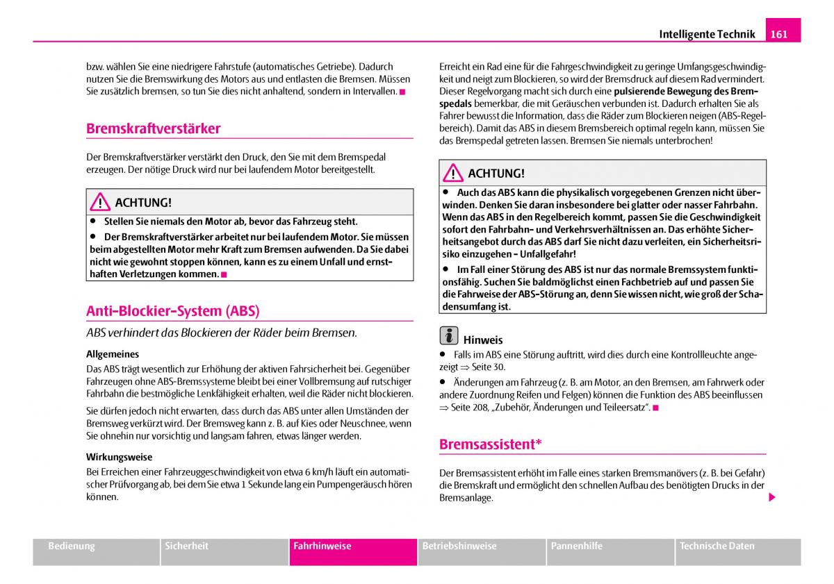 Skoda Superb I 1 Handbuch / page 162