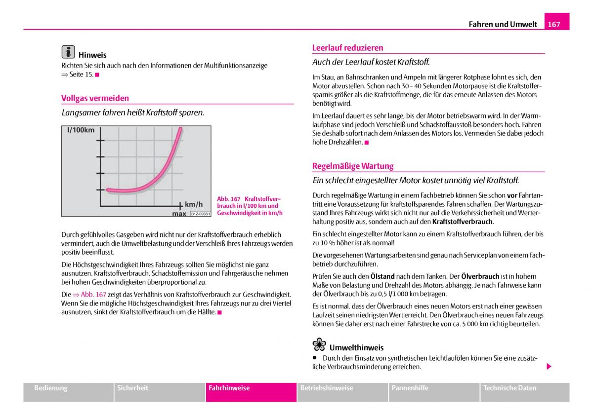 Skoda Superb I 1 Handbuch / page 168