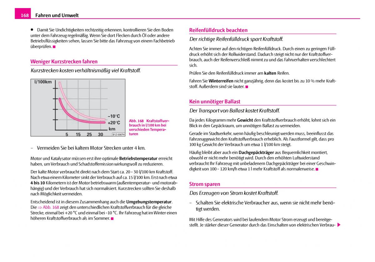 Skoda Superb I 1 Handbuch / page 169