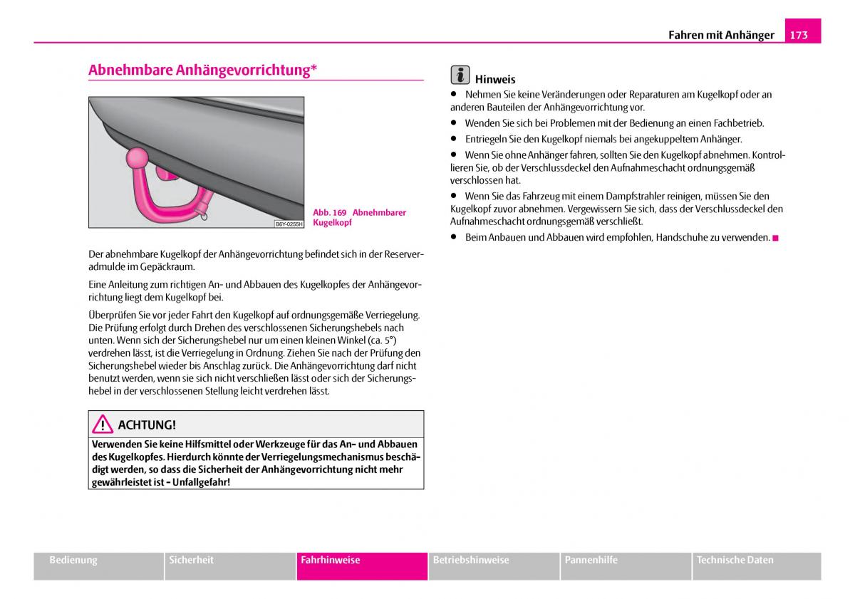 Skoda Superb I 1 Handbuch / page 174