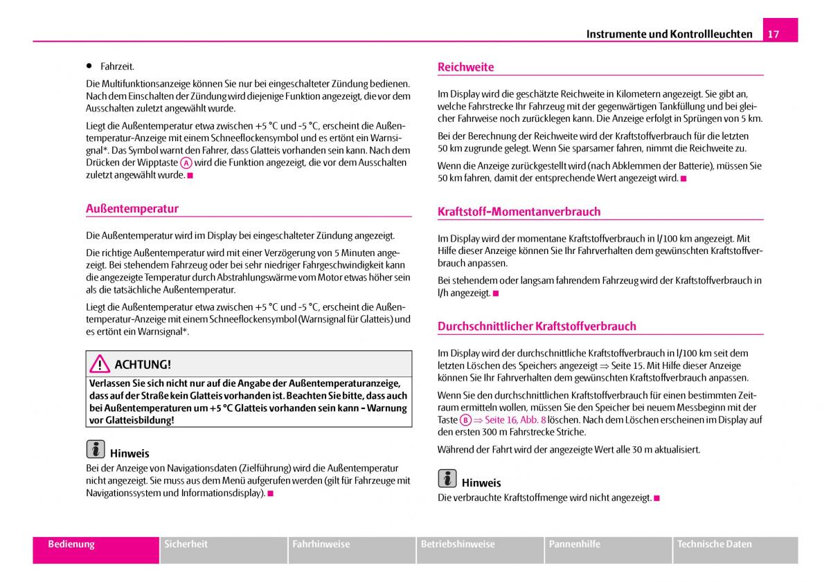 Skoda Superb I 1 Handbuch / page 18