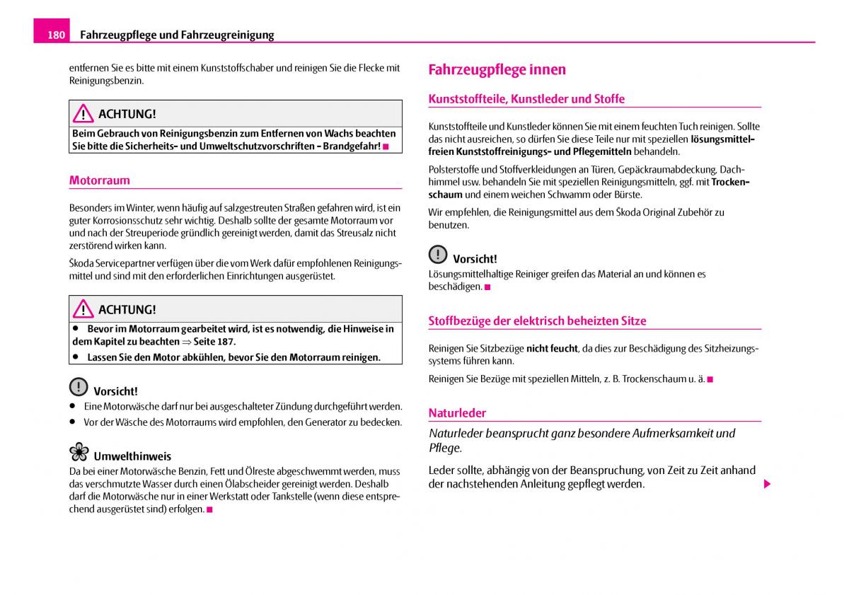 Skoda Superb I 1 Handbuch / page 181