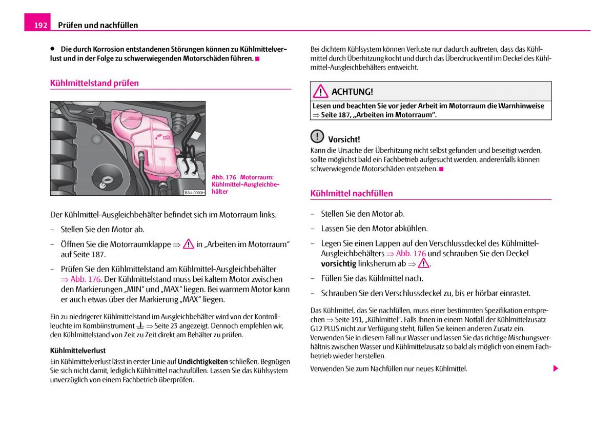 Skoda Superb I 1 Handbuch / page 193