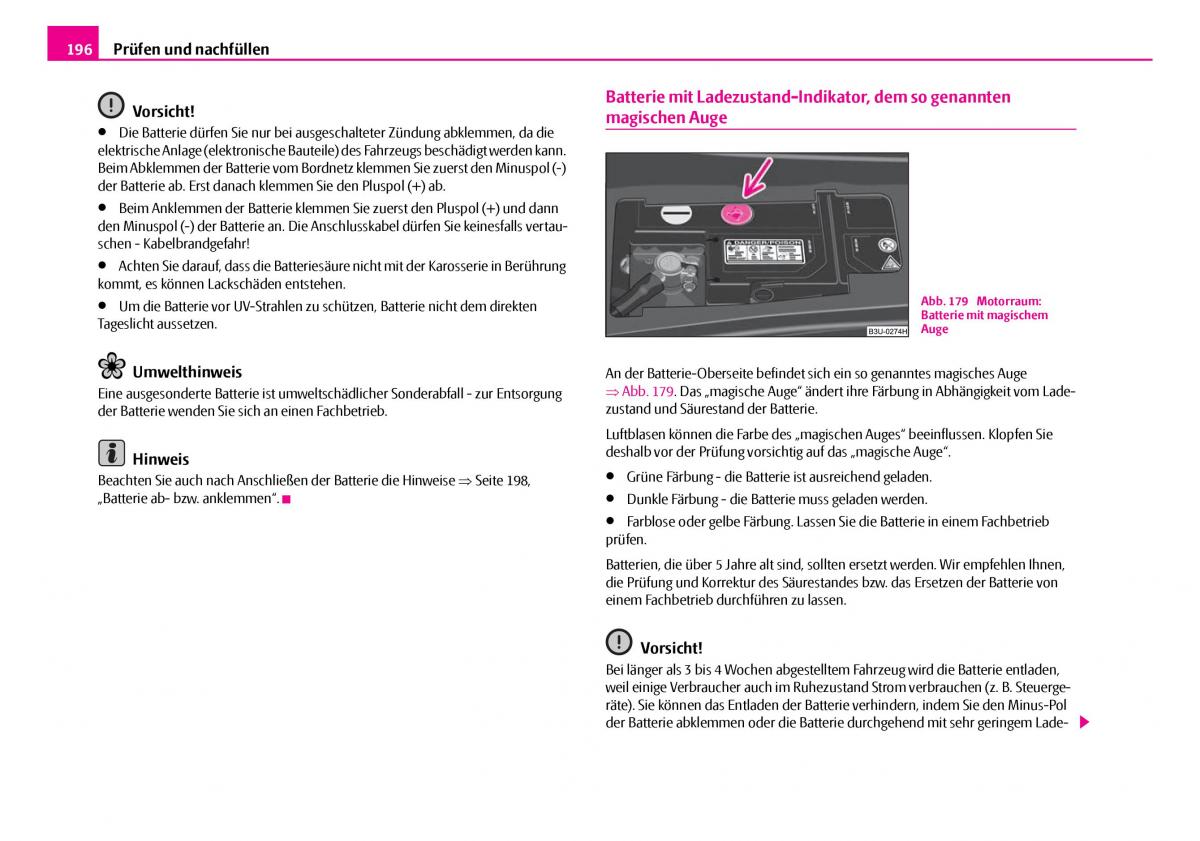 Skoda Superb I 1 Handbuch / page 197