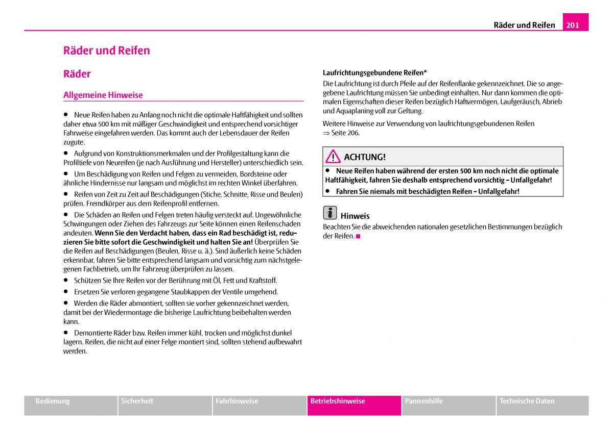 Skoda Superb I 1 Handbuch / page 202