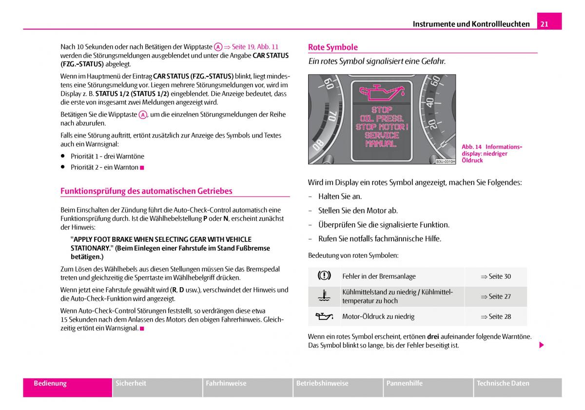 Skoda Superb I 1 Handbuch / page 22