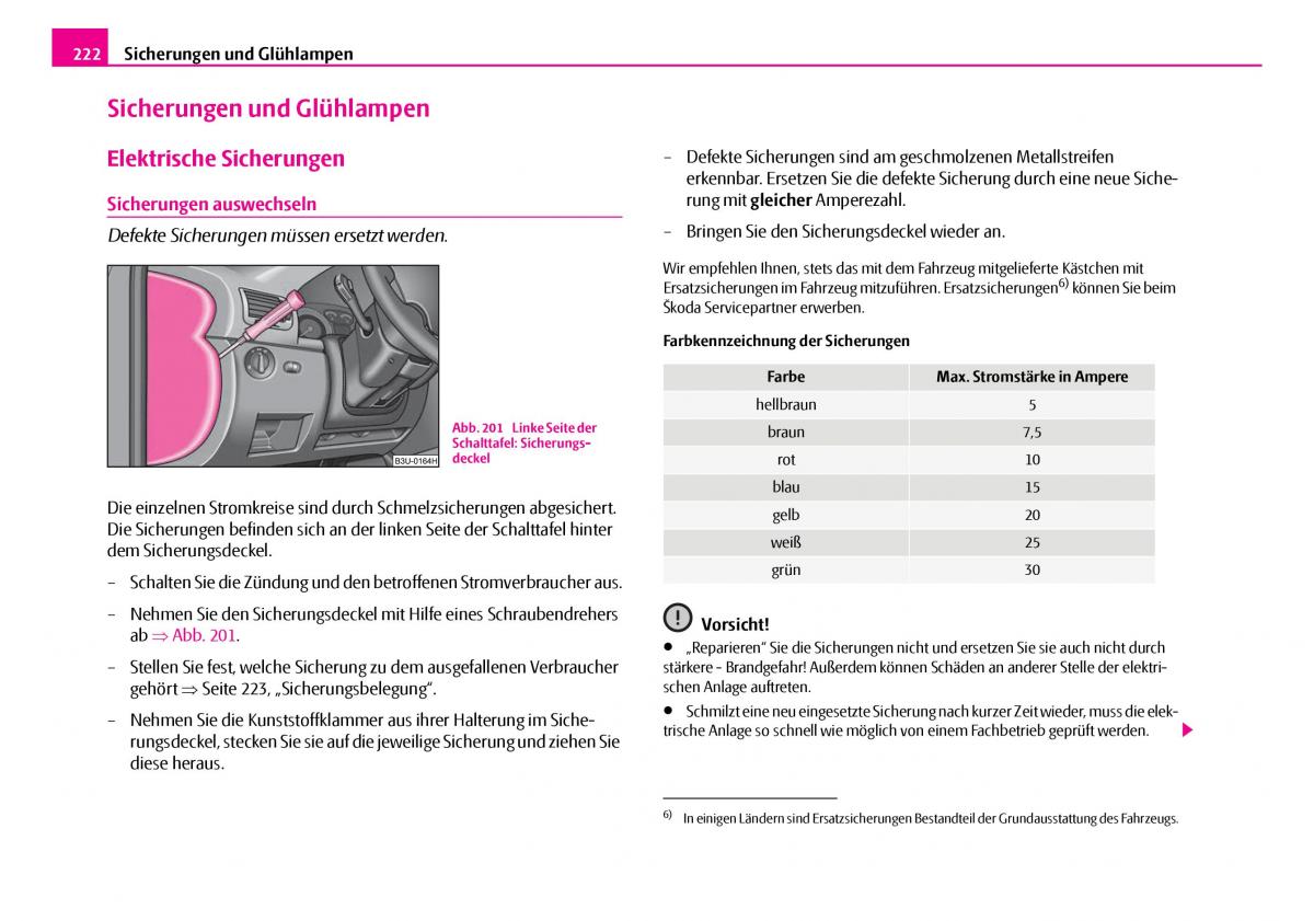 Skoda Superb I 1 Handbuch / page 223