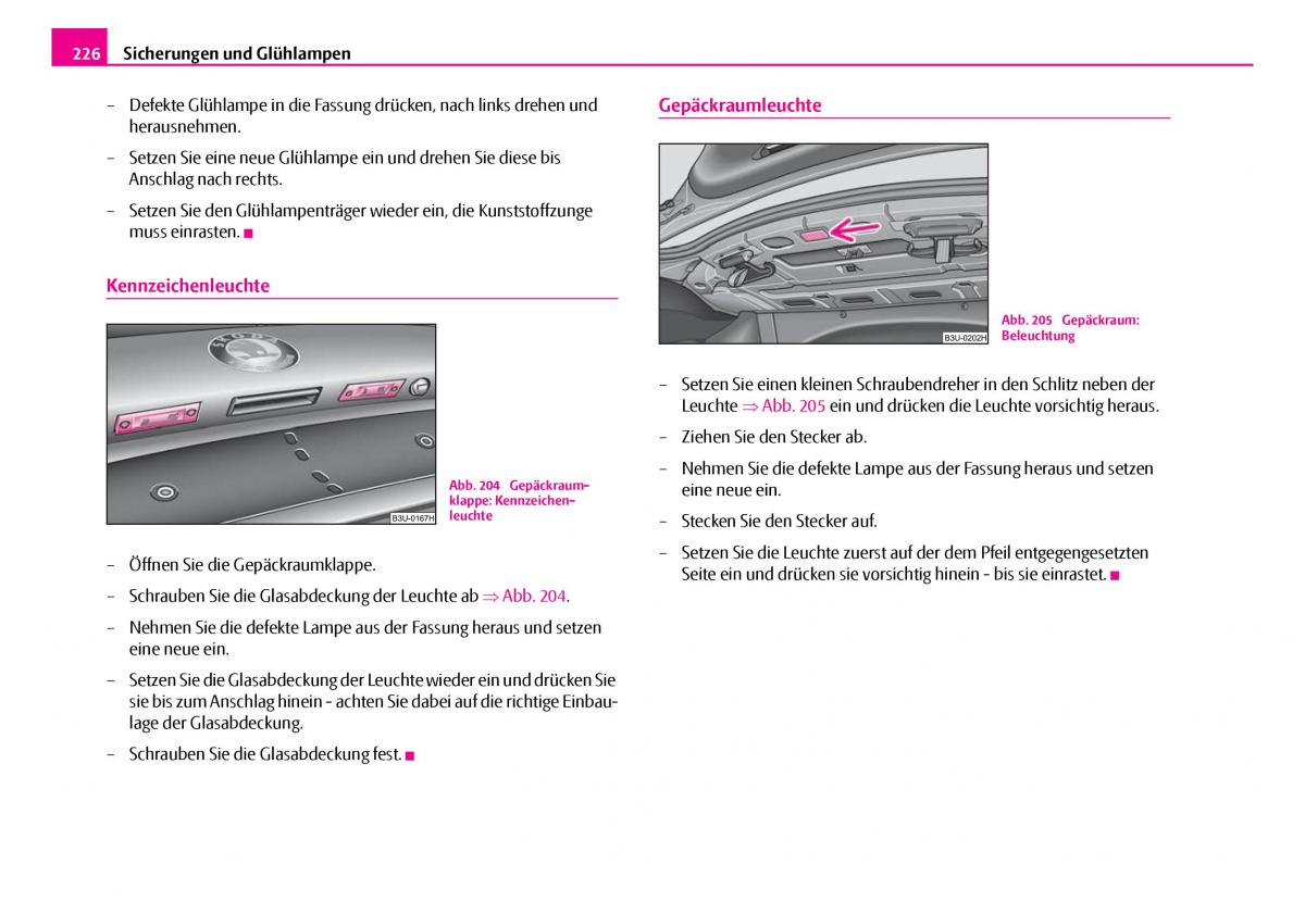 Skoda Superb I 1 Handbuch / page 227