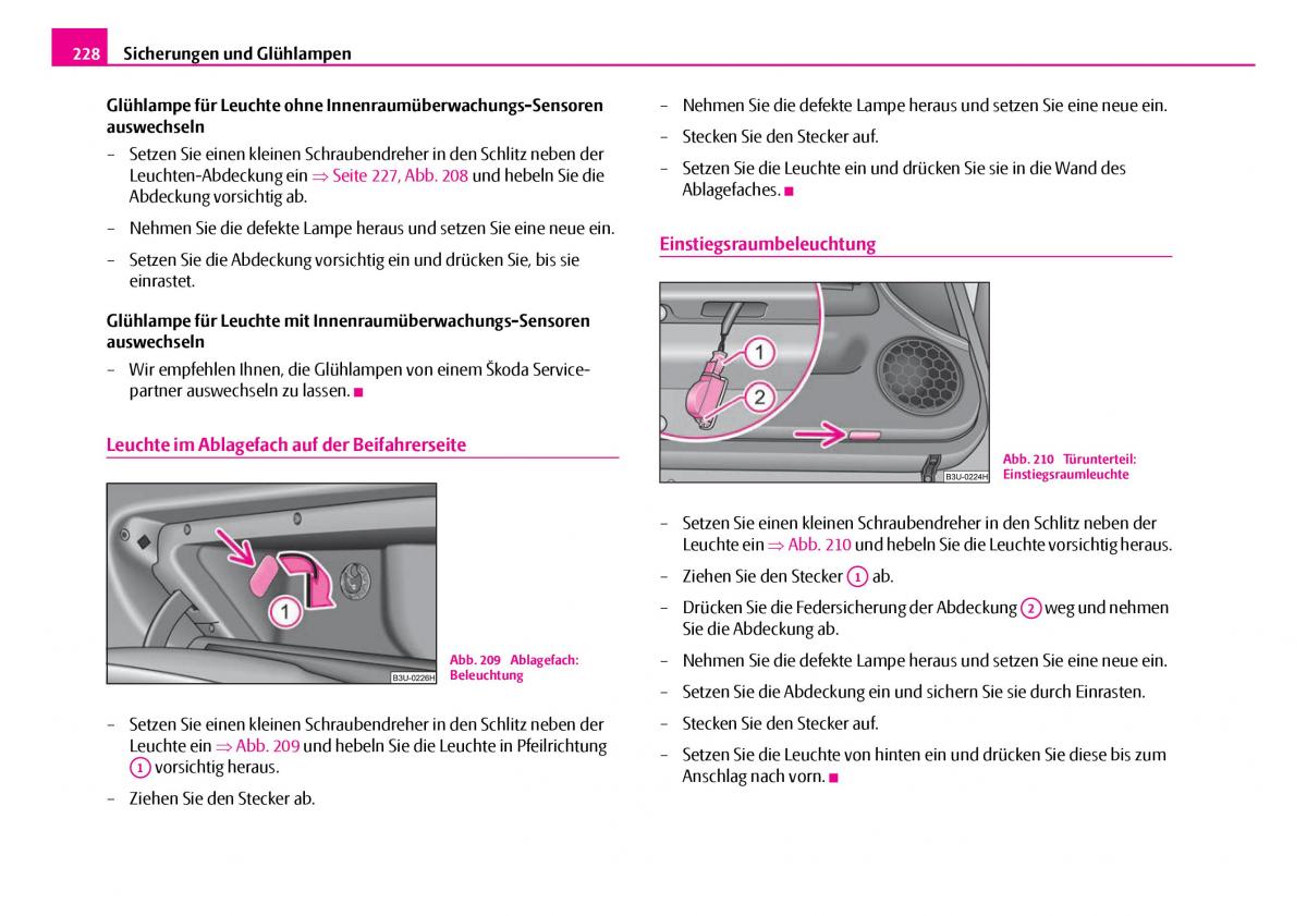 Skoda Superb I 1 Handbuch / page 229