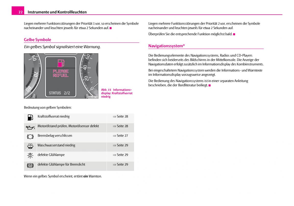 Skoda Superb I 1 Handbuch / page 23