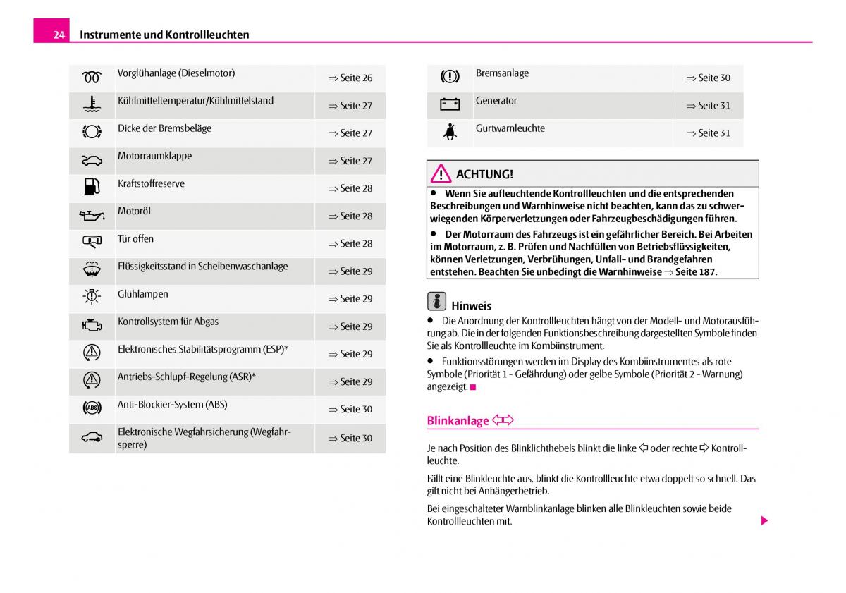 Skoda Superb I 1 Handbuch / page 25