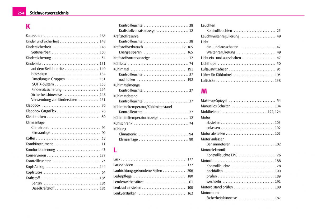 Skoda Superb I 1 Handbuch / page 255