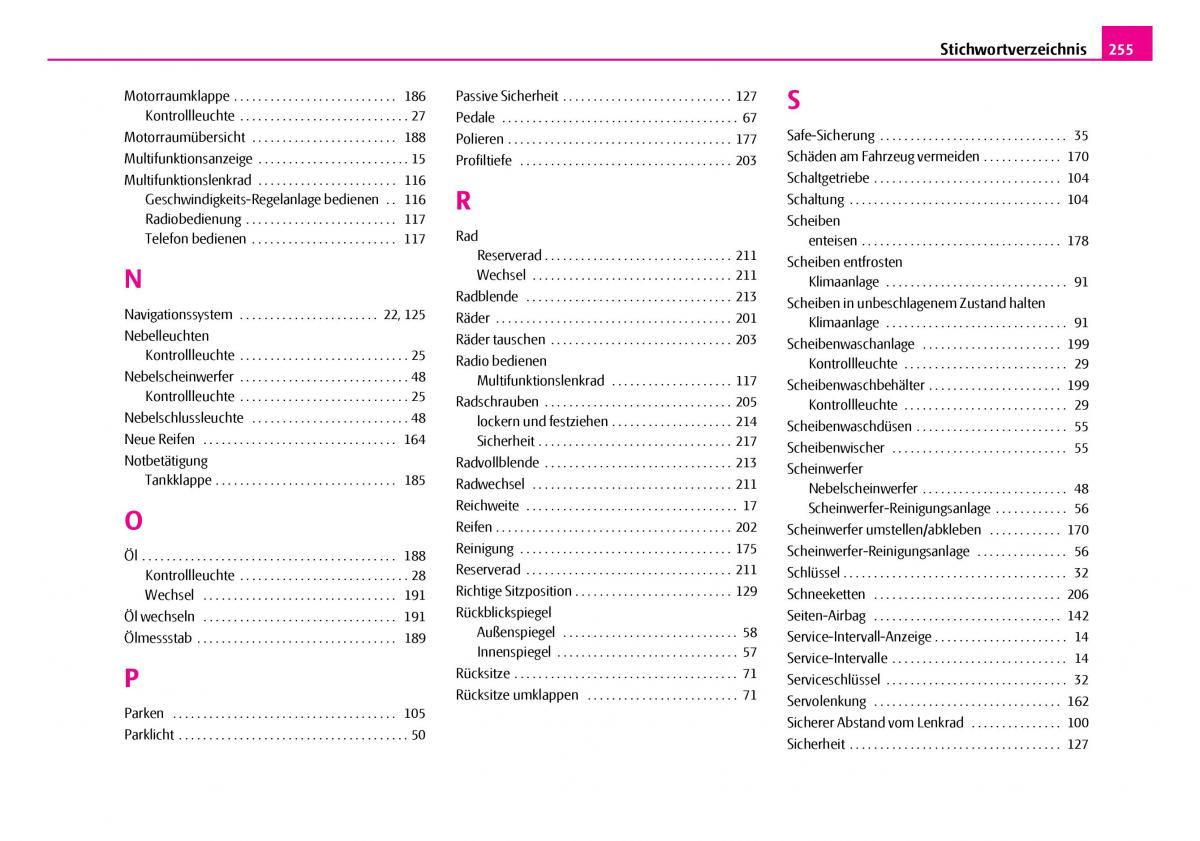 Skoda Superb I 1 Handbuch / page 256