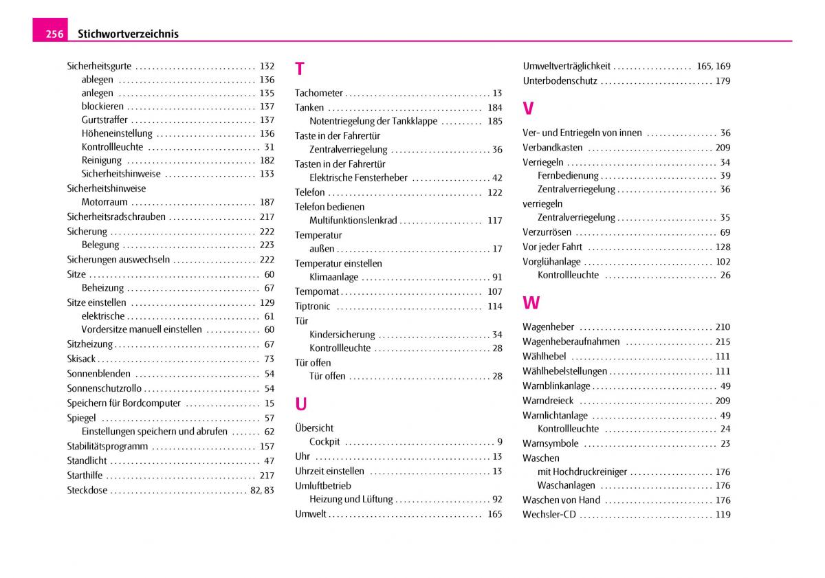 Skoda Superb I 1 Handbuch / page 257