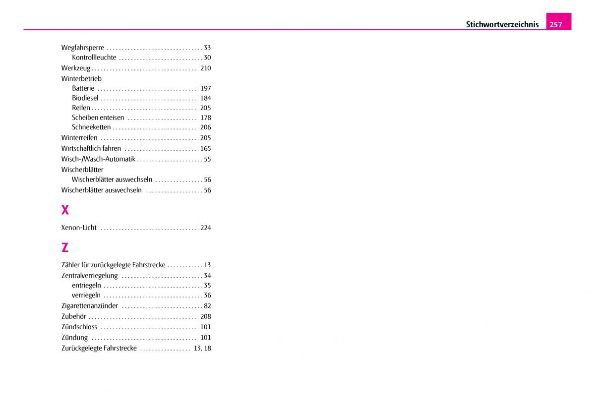 Skoda Superb I 1 Handbuch / page 258