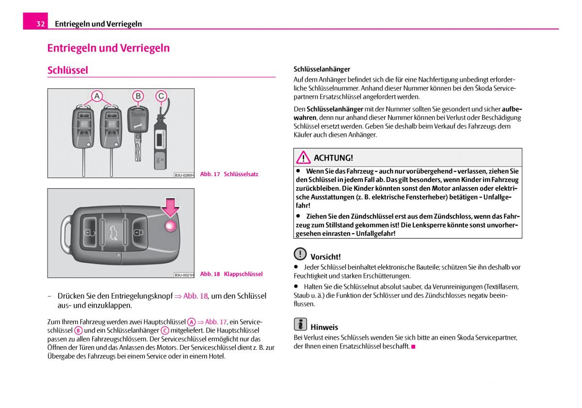 Skoda Superb I 1 Handbuch / page 33