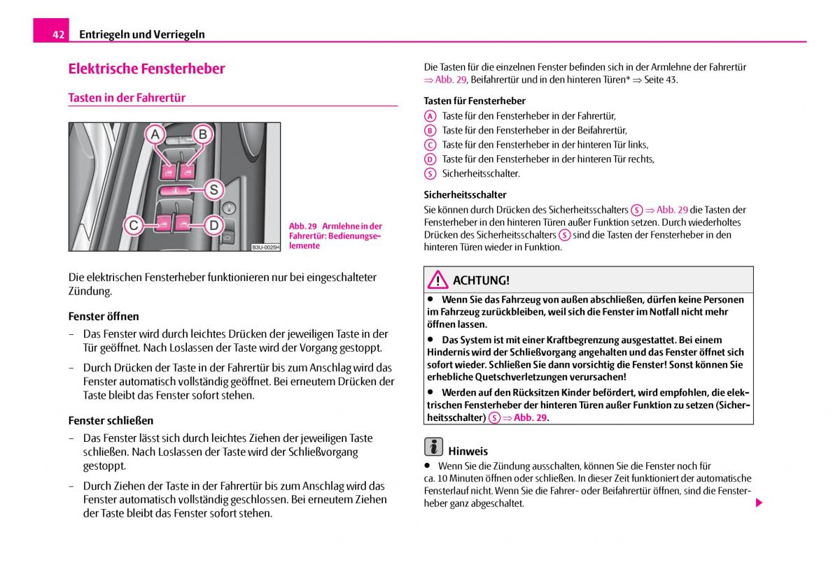 Skoda Superb I 1 Handbuch / page 43