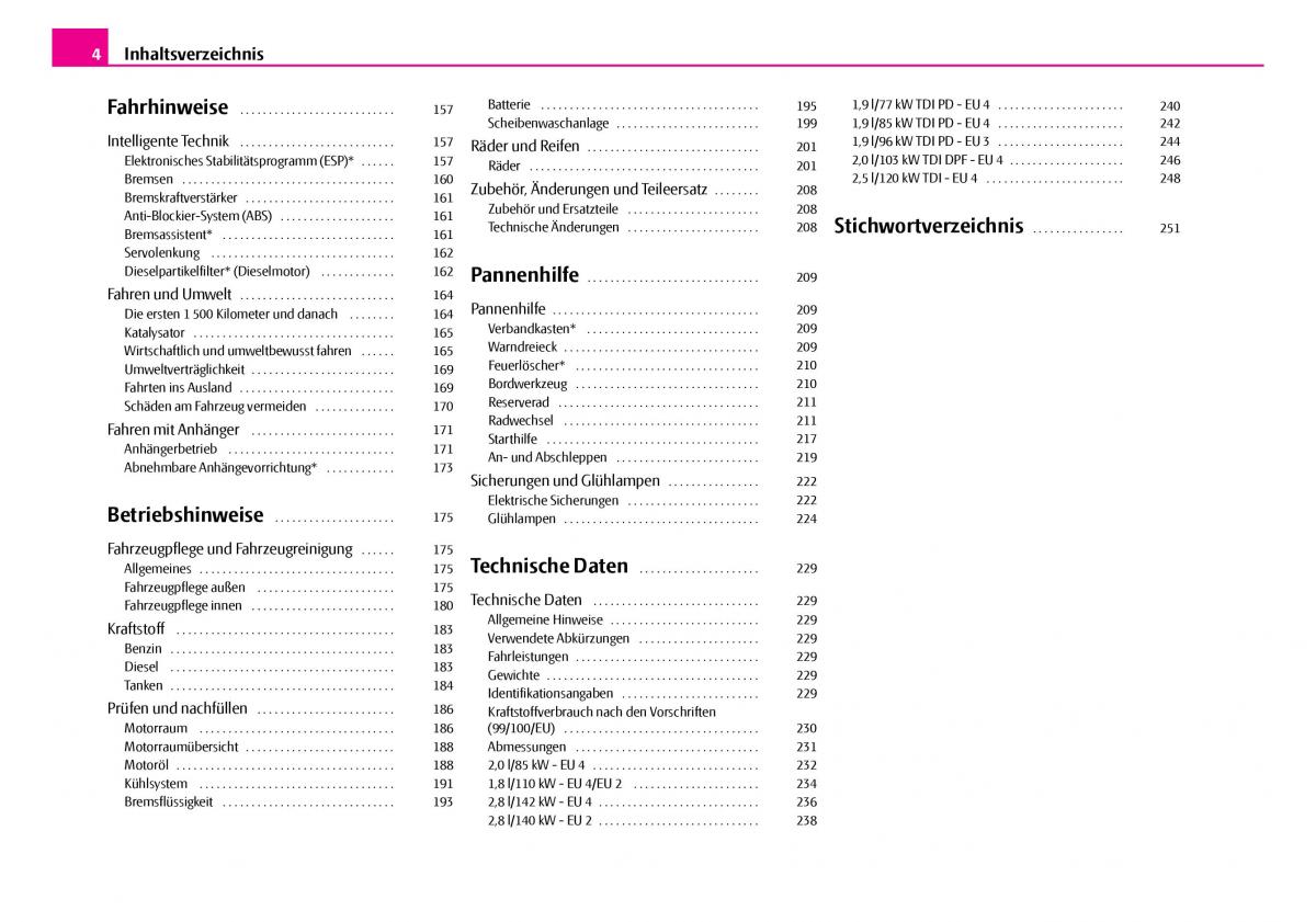 Skoda Superb I 1 Handbuch / page 5