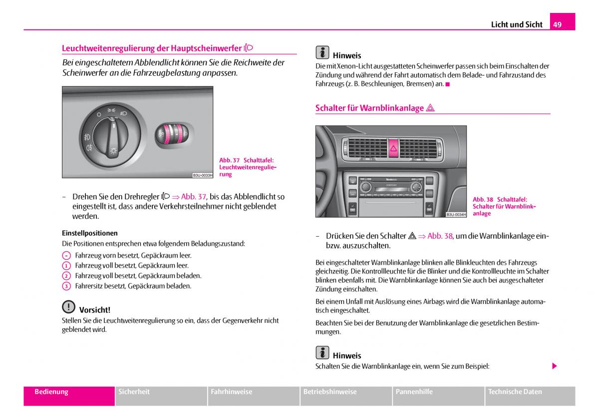 Skoda Superb I 1 Handbuch / page 50