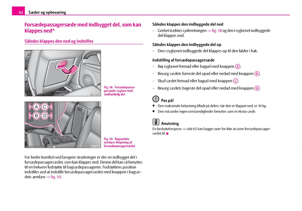 Skoda Superb I 1 Bilens instruktionsbog / page 63