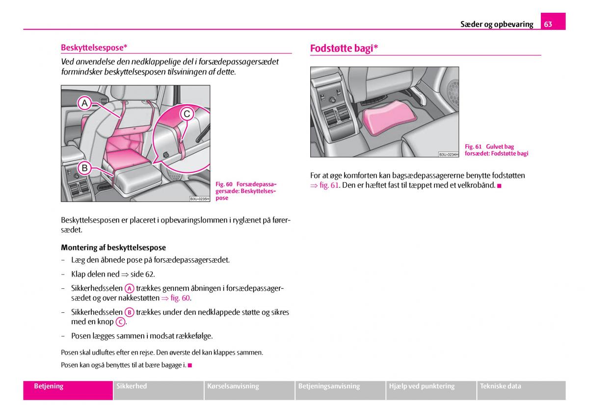 Skoda Superb I 1 Bilens instruktionsbog / page 64