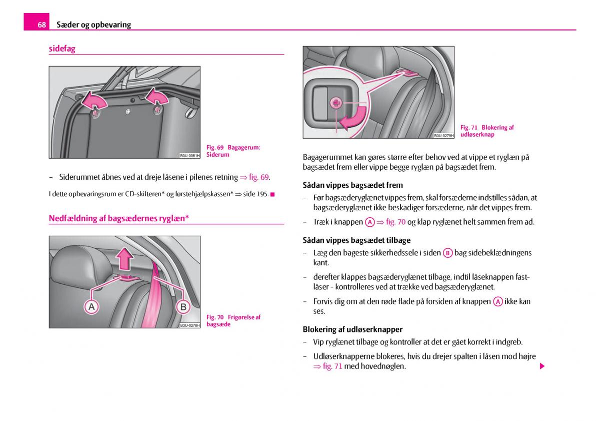 Skoda Superb I 1 Bilens instruktionsbog / page 69