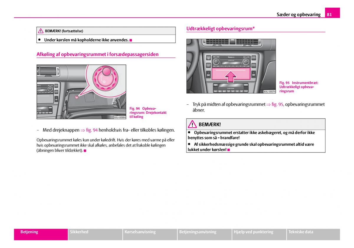 Skoda Superb I 1 Bilens instruktionsbog / page 82