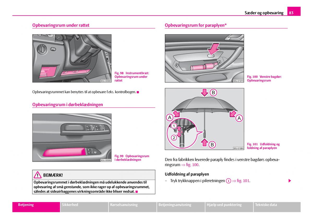 Skoda Superb I 1 Bilens instruktionsbog / page 84