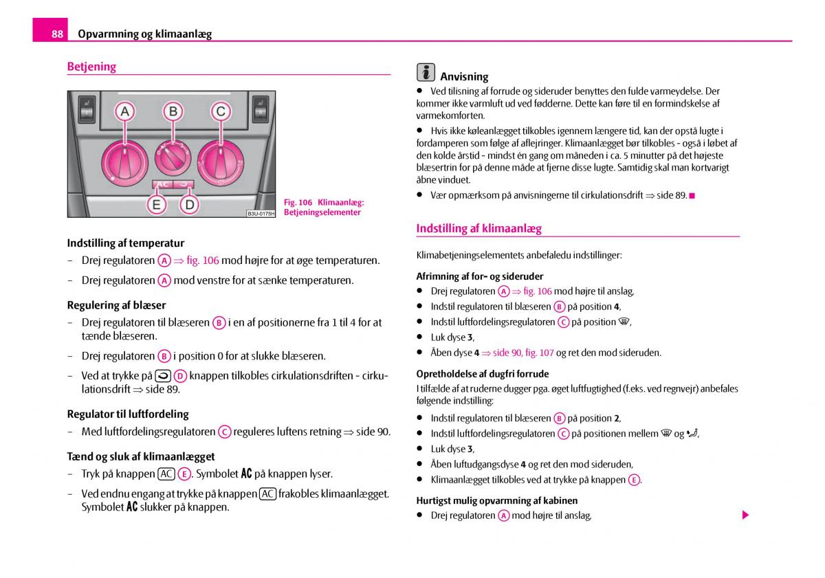 Skoda Superb I 1 Bilens instruktionsbog / page 89