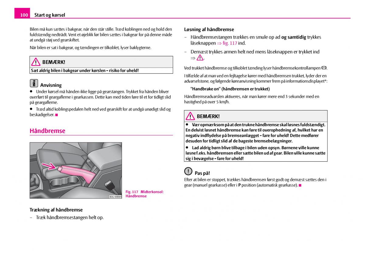 Skoda Superb I 1 Bilens instruktionsbog / page 101